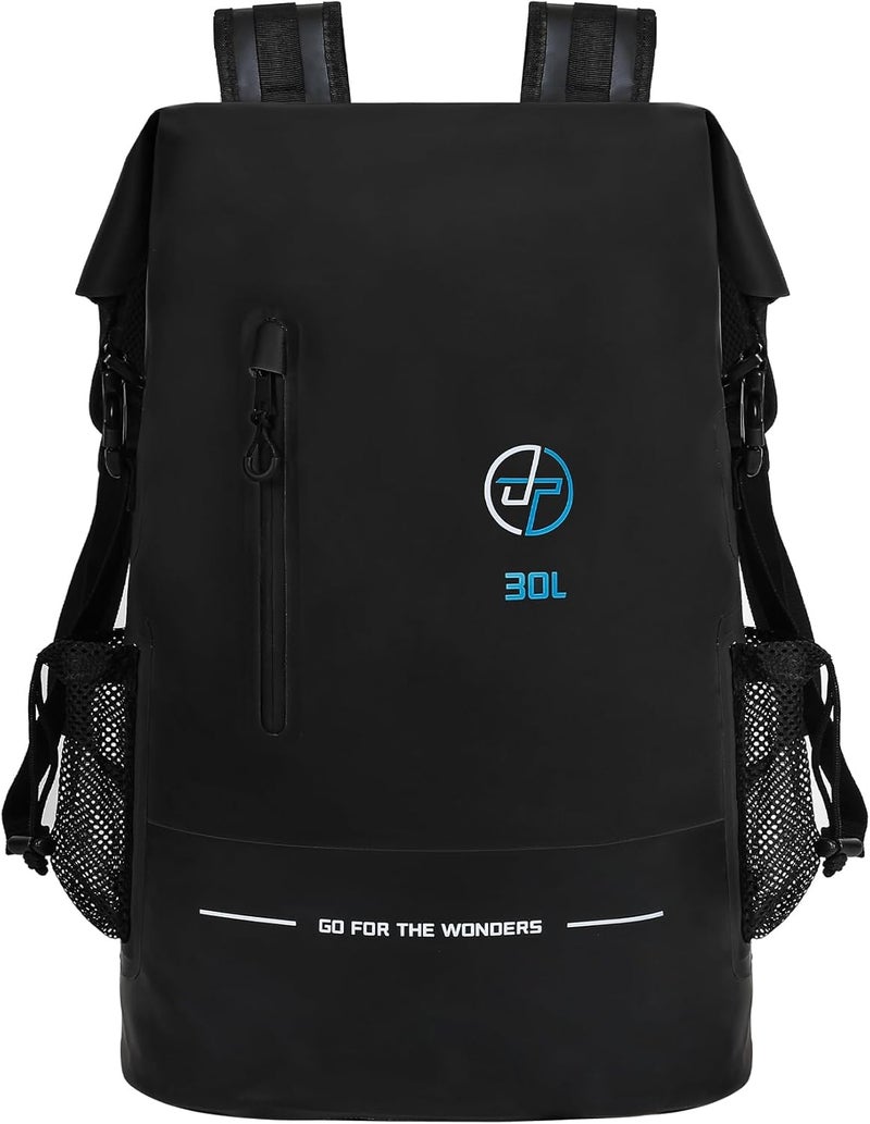 UPWELL 30L Waterproof Dry Bag Boating Backpack for Travel Hiking Camping Kayaking Hiking Swimming Floating Submersible Dry Bag Black - Image 1